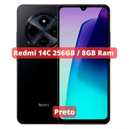 Xiaomi Redmi 14C | Câmera 50MP, Processador Helio G81-Ultra, Bateria 5160mAh, Carregamento 18W, Versão Global, Envio do Brasil