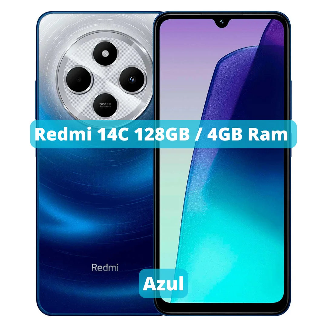 Xiaomi Redmi 14C | Câmera 50MP, Processador Helio G81-Ultra, Bateria 5160mAh, Carregamento 18W, Versão Global, Envio do Brasil