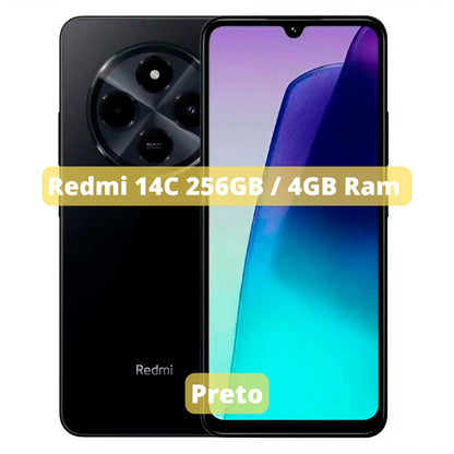 Xiaomi Redmi 14C | Câmera 50MP, Processador Helio G81-Ultra, Bateria 5160mAh, Carregamento 18W, Versão Global, Envio do Brasil