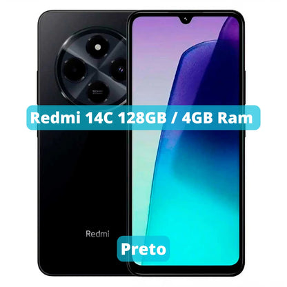 Xiaomi Redmi 14C | Câmera 50MP, Processador Helio G81-Ultra, Bateria 5160mAh, Carregamento 18W, Versão Global, Envio do Brasil