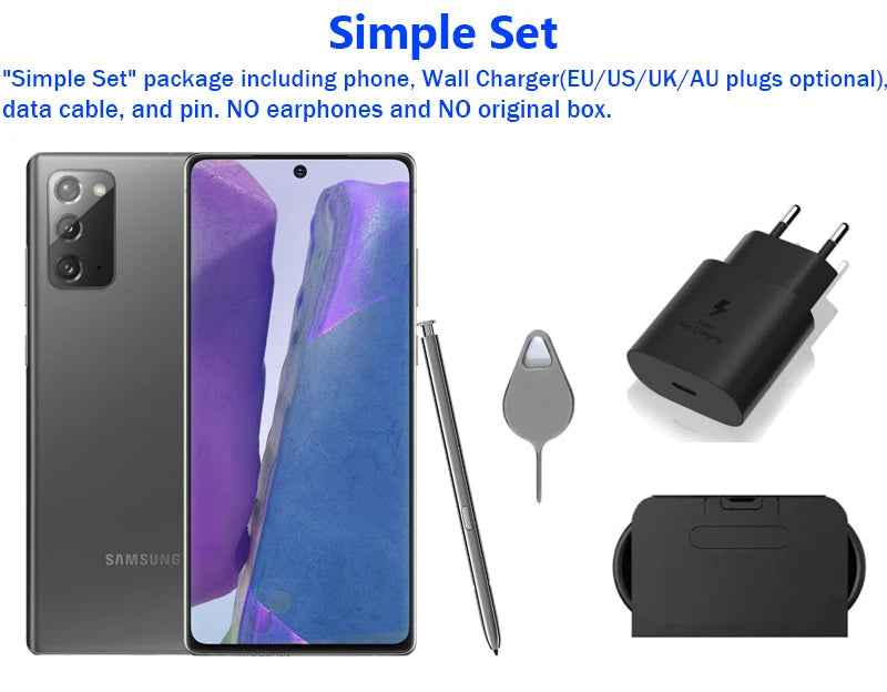C Samsung Galaxy Note20 Note 20 5G N981U 6.7" AMOLED 128GB ROM 8GB RAM NFC Snapdragon Octa Core Unlocked Original Cell Phone