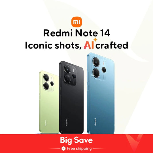 Xiaomi Redmi Note 14 MediaTek Helio G99-Ultra 108MP AI Camera 5500mAh 6.67" 120Hz AMOLED Display
